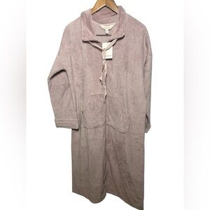 Soft Pink Fleece Robe Zip Fuzzy Women’s M New